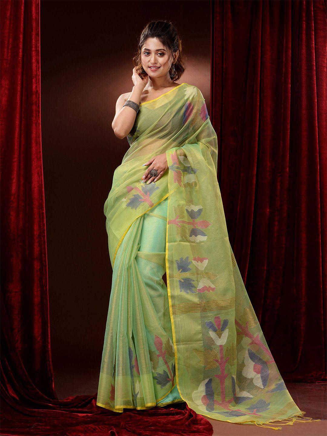 charukriti zari tissue saree