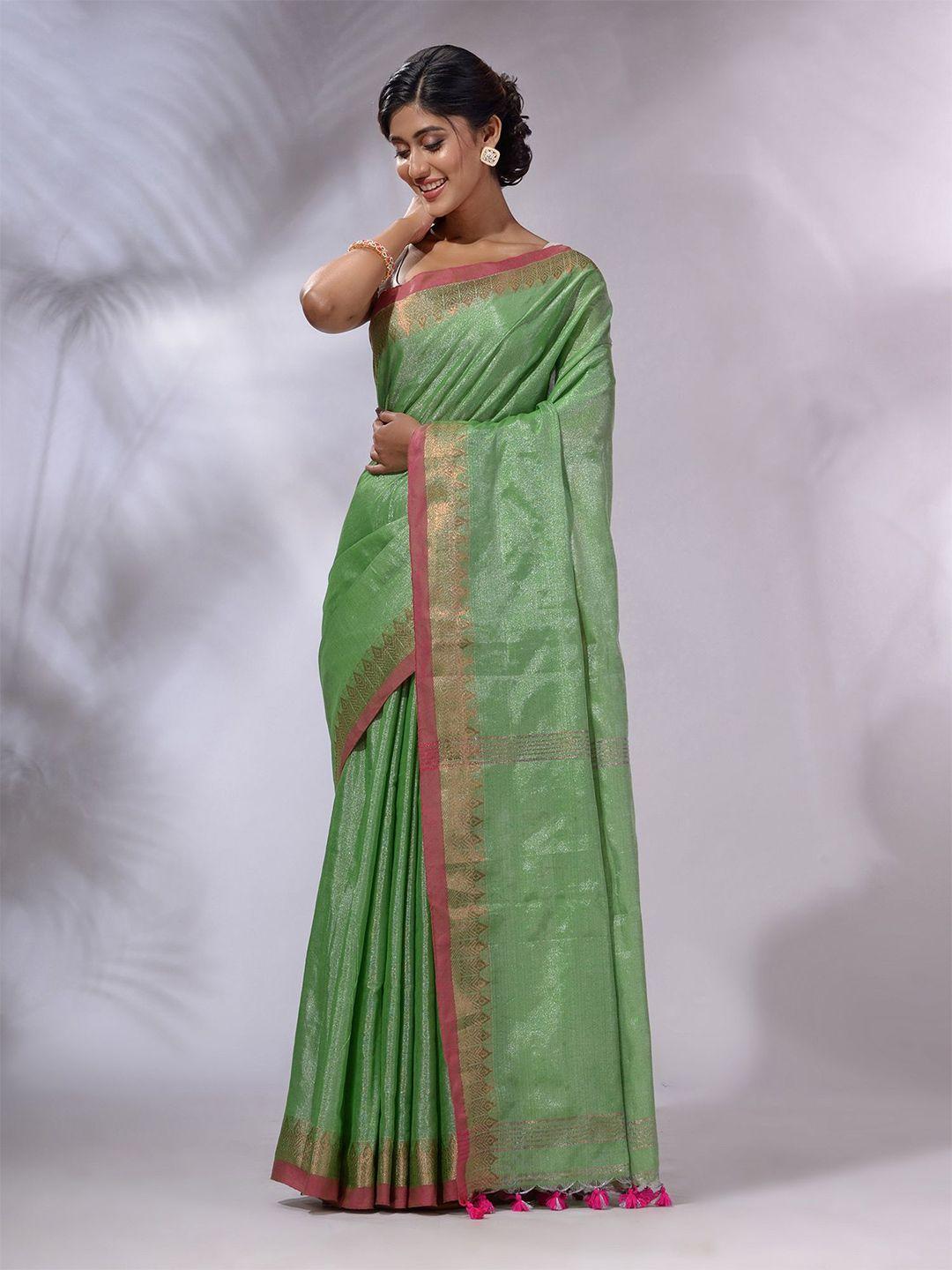 charukriti zari tissue saree