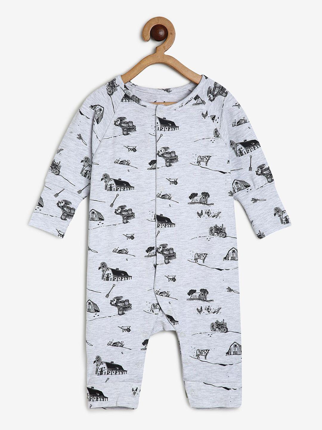 chayim kids printed open front rompers