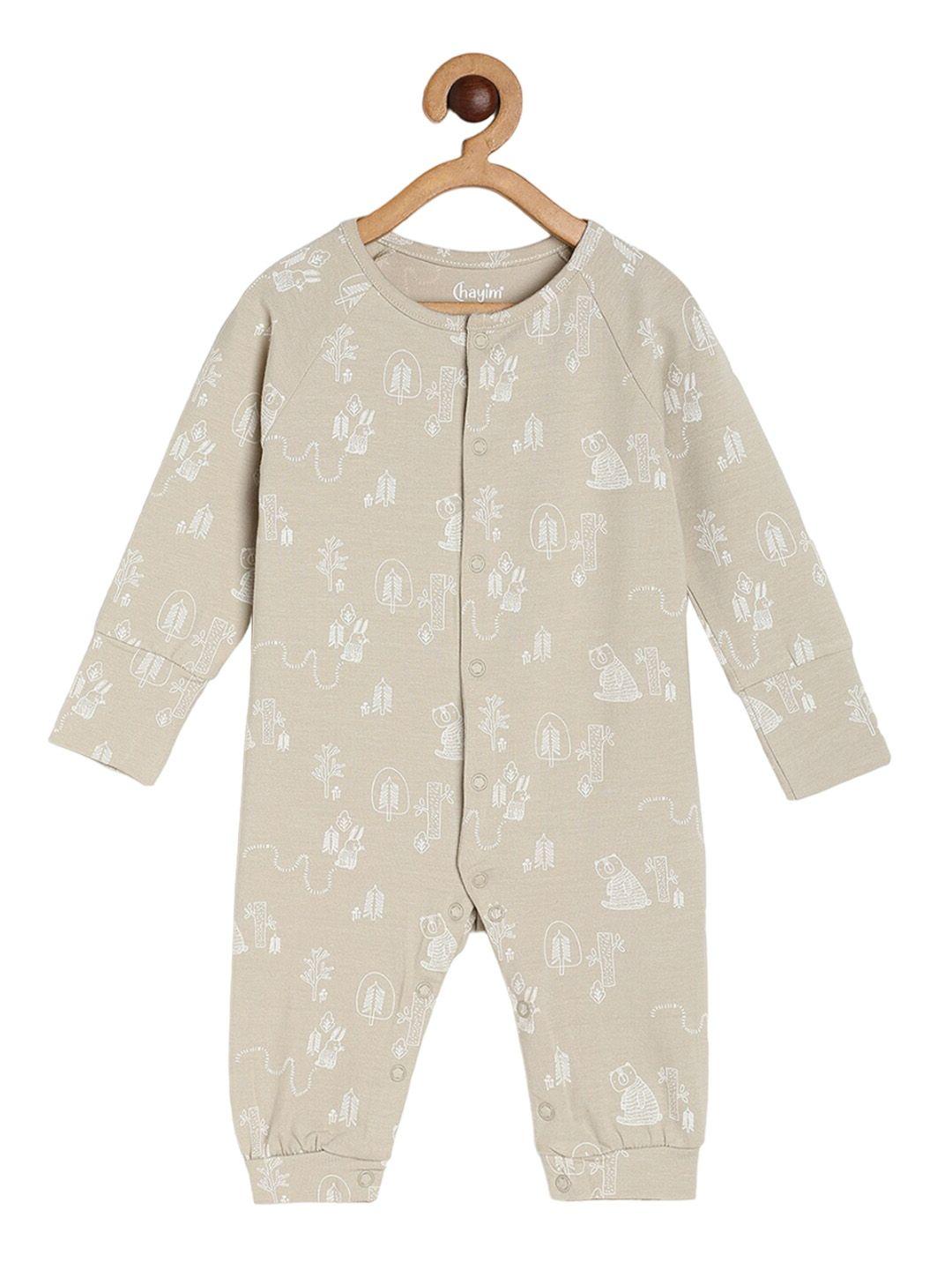 chayim kids printed open front rompers