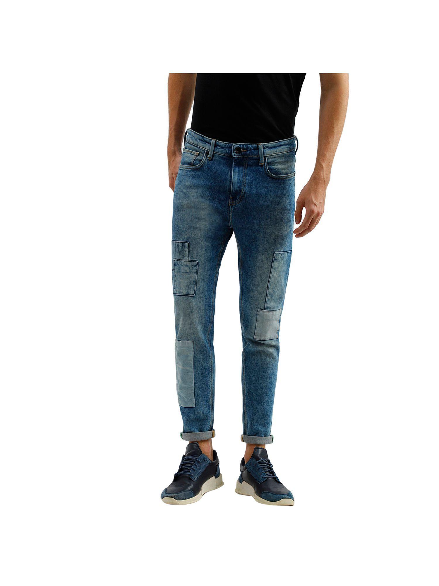 check regular fit jeans