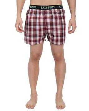 checked boxer with patch pocket