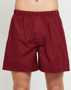 checked mid-rise boxers
