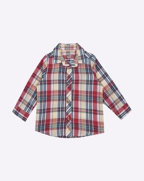 checked shirt with collar