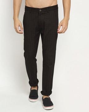 checked slim fit trouser