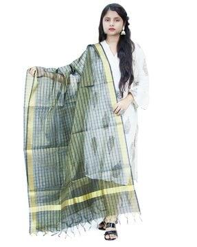 checked banarasi dupatta