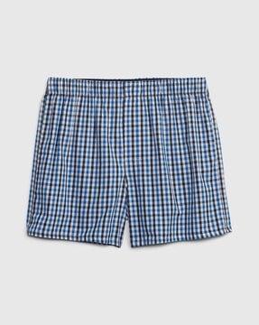 checked boxer with elasticated waist
