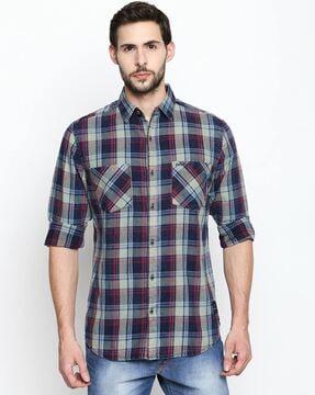 checked classic  regular fit shirt