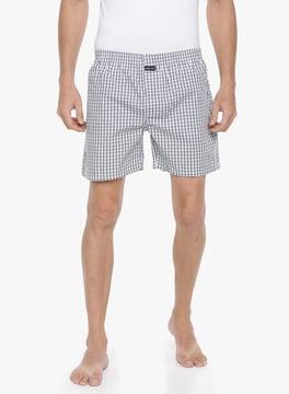 checked cotton boxers