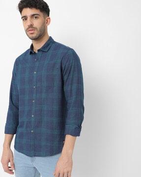 checked cotton shirt