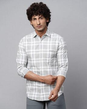 checked cotton shirt