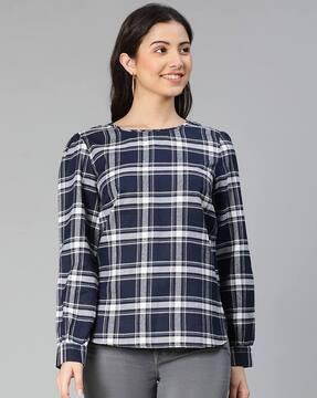 checked cotton top