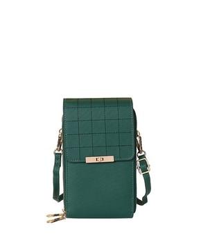 checked crossbody sling bag