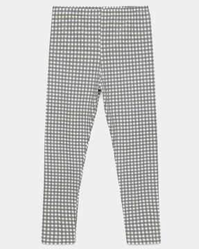 checked full-length leggings