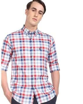 checked full-sleeves shirt