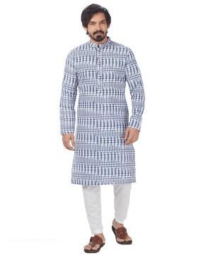 checked long kurta