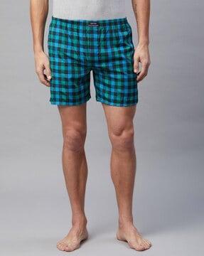 checked mid-rise boxers