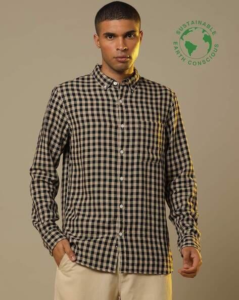 checked organic cotton shirt