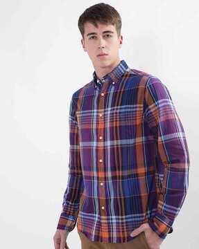 checked organic cotton shirt