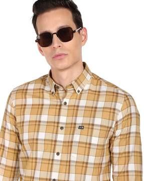 checked patch pocket shirt