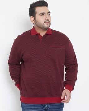 checked polo t-shirt with insert pockets