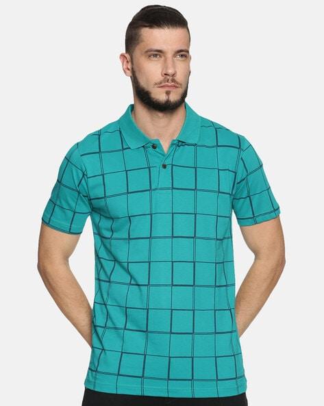 checked polo t-shirt