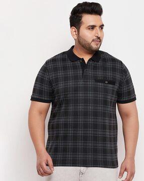 checked polo t-shirt