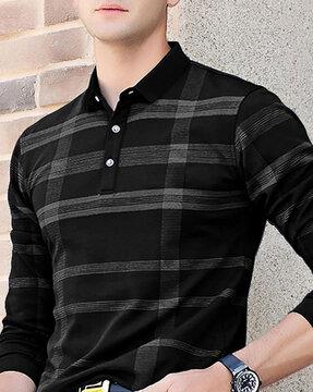 checked polo t-shirt