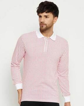 checked polo t-shirt