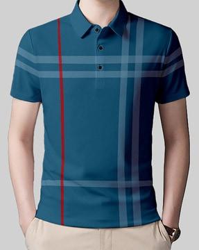 checked polo t-shirt