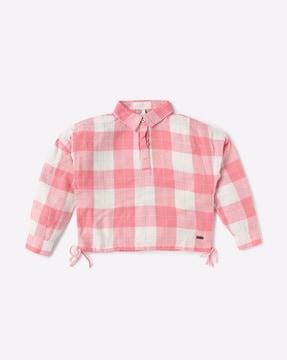checked popover shirt