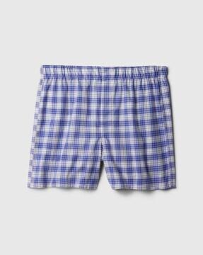 checked print mid-rise boxers