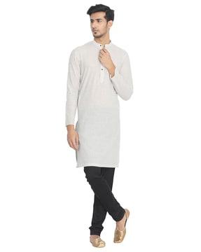 checked regular fit kurta