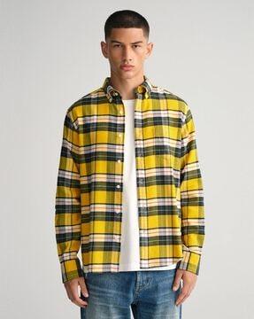 checked regular fit shirt