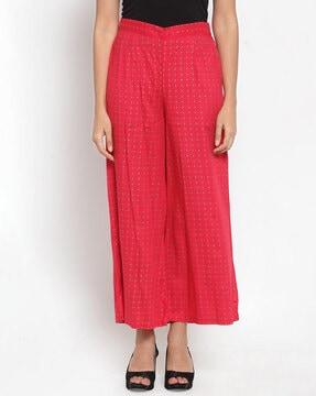 checked relaxed fit palazzos