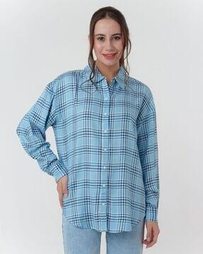 checked relaxed fit shirt