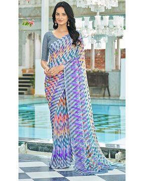 checked saree with contrast border