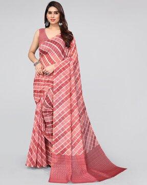 checked saree with contrast pallu