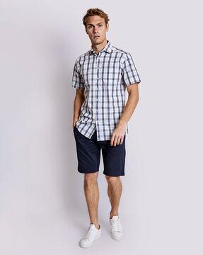 checked shirt with patch pocket