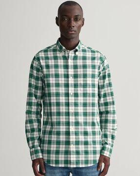 checked shirt with patch pocket