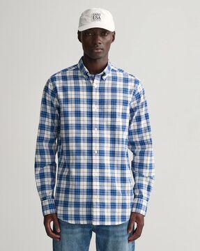 checked shirt with patch pocket