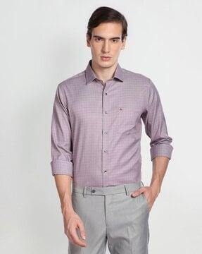 checked shirt with patch pocket