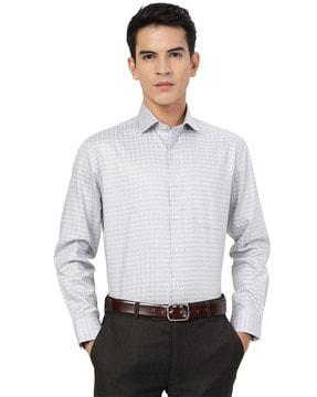 checked shirt with patch pocket