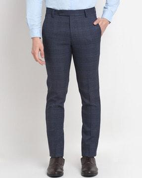 checked slim fit pant