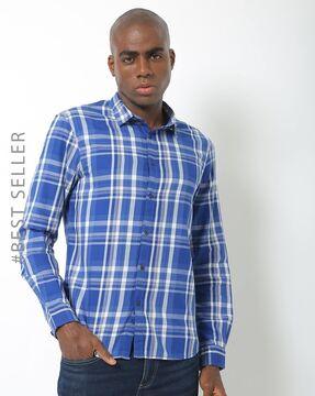 checked slim fit shirt