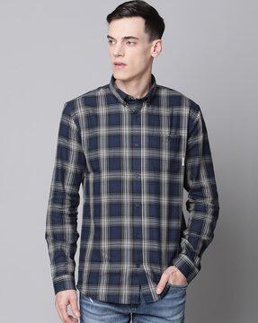 checked slim fit shirt