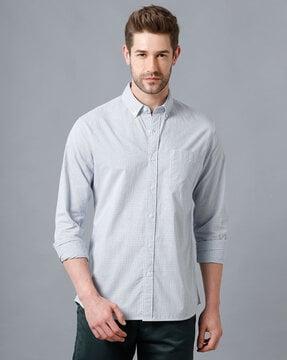 checked slim fit shirt