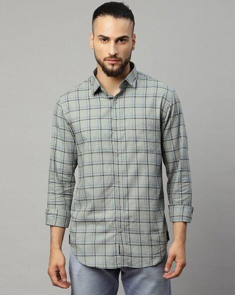 checked slim fit shirt