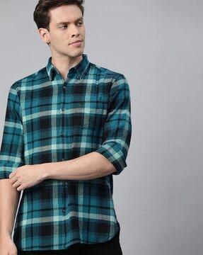 checked slim fit shirt