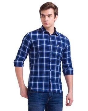 checked slim fit shirt